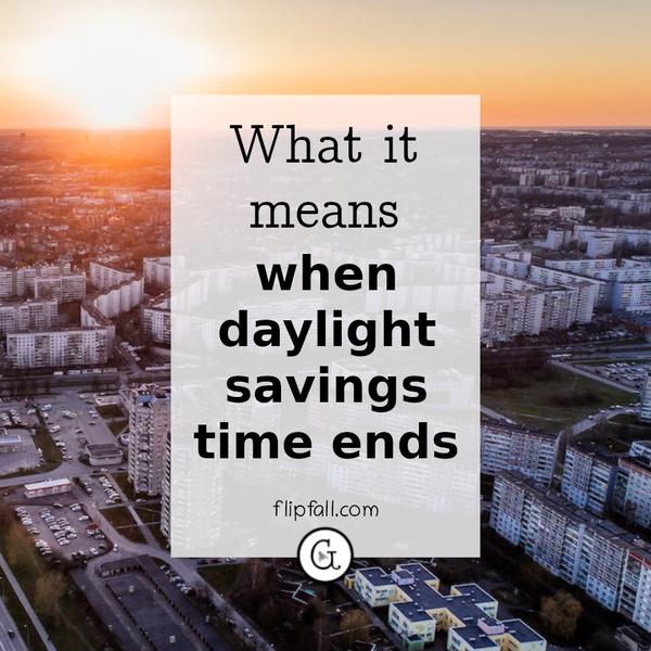 city at sunrise - what it means when daylight savings time ends