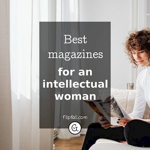 woman reading a magazine