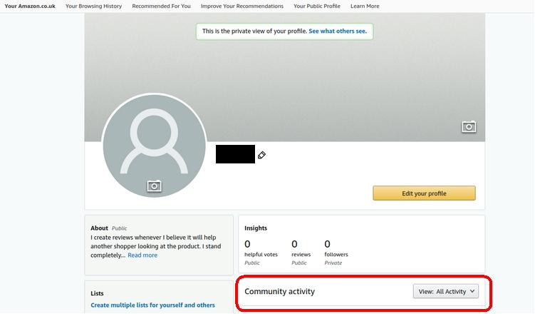 Your profile on Amazon.co.uk - How to find your reviews on Amazon UK