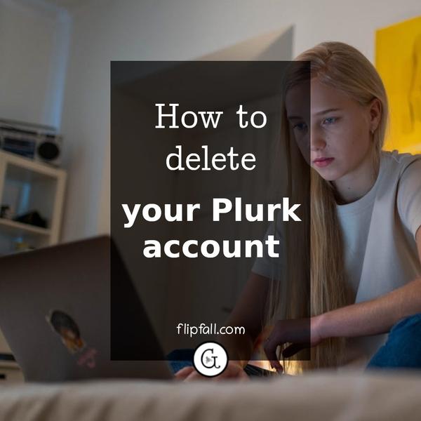 girl with laptop - how to delete Plurk account