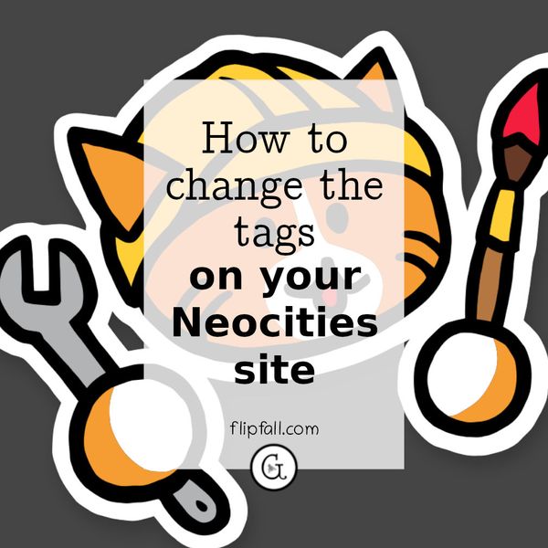 Neocities logo - how to change topic tags on Neocities site