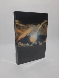 hardcover quad ruled notebook with space theme