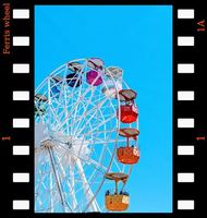 Ferris wheel image with filmstrip effect