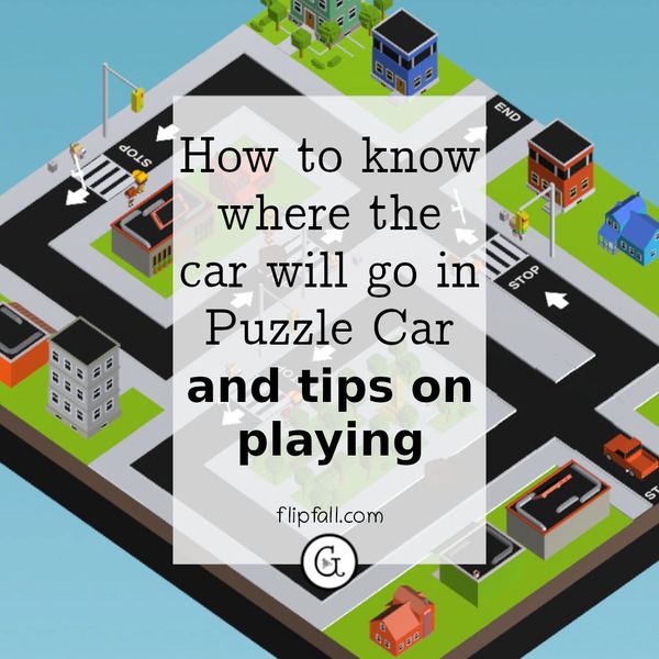 Puzzle Car board showing 4 way intersections