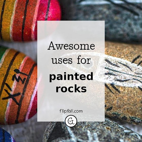 painted rocks on a surface - ideas for how to use painted rocks