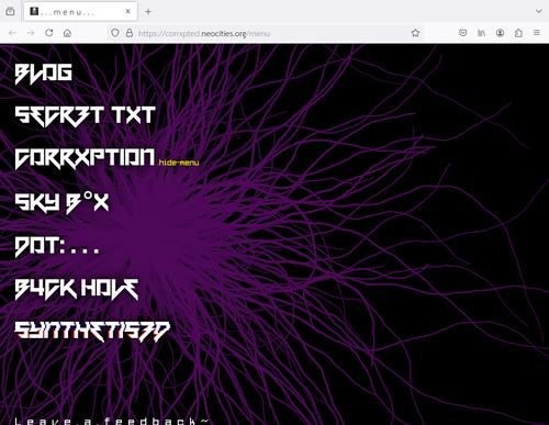 Unique Neocities sites - corrxpted