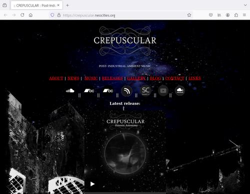 Unique Neocities sites - crepuscular